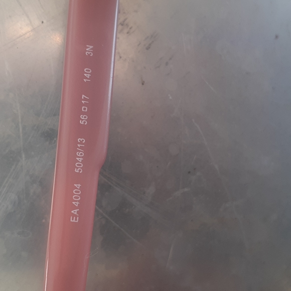 Emporio Armani Sunglasses pink Black Frame Shades. - Picture 8 of 8